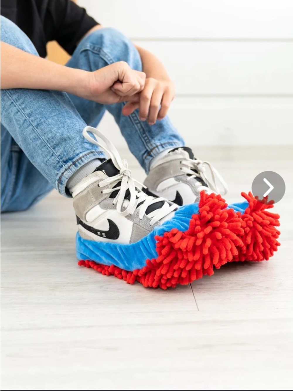 Anemone Floor Sliders Sensory Mop Slipper Shoe Covers - Kids Cleaning Play